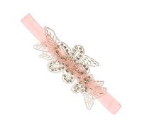 TOVINANNA Diadema Floral De Agua Para Niñas Rhinestones y Elástica Para Bebés y Recién Nacidos Para Fotografía y Celebraciones