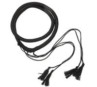 TOVINANNA Diadema para Hombre Árabe Trenza, 48 Cm, Color Negro, Accesorio para Disfraz Shemagh, Pañuelo para Cabeza Musulmán, Complemento Tradicional para Carnaval y Cosplay
