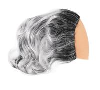 TOVINANNA disfraz de anciano adulto pelucas calvas para hombres gorra calva para hombres que se está quedando calvo gorras calvas calva blanca en fibra química Grey