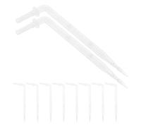 TOVINANNA Emisores de Riego por Goteo Curvos Transparentes 4/7 MM, 50 Piezas, Sistema Automático para Macetas y Jardines Adaptador Flexible para Diferentes Terrenos