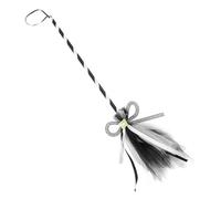 TOVINANNA Escoba de Bruja para Halloween Ligera y Cómoda Diseño de Gasa Negra, Accesorio Adecuado para Cosplay y Decoración Temática de Disfraces