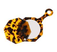 TOVINANNA Espejo de Maquillaje de Mano Compacto Vintage 1 Unidad Tamaño Pequeño Color Carey Práctico para Mujer Uso Diario y Viaje Portátil de Acetato Tapa Giratoria