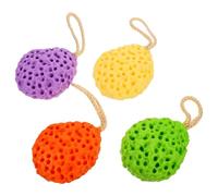 TOVINANNA Esponjas de Baño Exfoliantes de Poliuretano Diseño de Panal y Forma de Gota de Agua para Ducha, Paquete de 4 Unidades, Espuma Rica y Suavizante para Piel en Casa o Color Aleatorio
