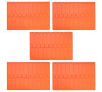 TOVINANNA Estante de Secado para de 5 Piezas Bandeja de Almacenamiento Naranja 20 Ranuras Soporte Compacto para Laboratorio Rejilla Resistente para Microbiología y Estudios Celulares