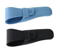 TOVINANNA Estuche De Afeitar De Silicona 2 Unidades Tamaño Pequeño Colores Azul Nórdico y Negro Funda Protectora para Maquinilla De Afeitar De Viaje Accesorios para Hombres Uso Portátil
