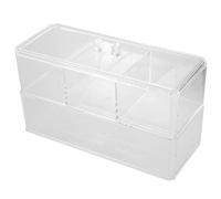 TOVINANNA Estuche de Almacenamiento de Hisopos de Algodón para Maquillaje Organizador de Escritorio Multifuncional Contenedor de Marcadores