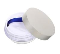 TOVINANNA Estuche Grande Para Polvos Sueltos Con Borlas Compacto Vacío Para Polvos Corporales Para Mujer Con Borlas Mini Borlas Contenedor De Borlas Plástico Plateado