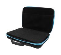 TOVINANNA Estuche Portátil para Aceites Esenciales 10 Ml Asa Organizador Acolchado para Almacenamiento Seguro Bolsa Compacta para Viaje y Uso Profesional Negro Borde Azul