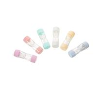 TOVINANNA Estuche Rígido para Lentes de Contacto Doble 6 Compartimentos de Colores Variados Contenedor Portátil de Almacenamiento de Remojo en Plástico Resistente Caja de Viaje Compacta