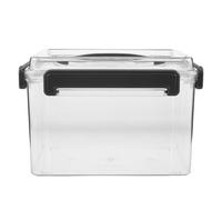 TOVINANNA Estuche Transparente para Almacenamiento de Lentes de Cámara Digital, Caja Portátil Asa y Tapa, Fabricada en Plástico Resistente, Dimensiones 11,4 X 7,5 X 6,9 Pulgadas, para Uso