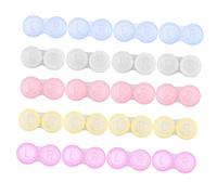 TOVINANNA Estuches para Lentes de Contacto Doble Marco 10 Piezas Plástico Transparente Azul Hermético Compacto para Viaje Uso Diario Protección Ocular Estudiantes Oficinistas