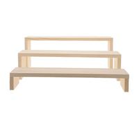 TOVINANNA Expositor de Joyas de Madera Sintética Beige, Set de 3 Piezas para Exhibir y Almacenar Anillos en Tiendas de Joyería y Artesanías