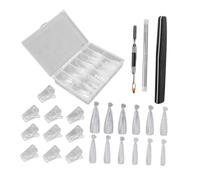TOVINANNA Extensiones de Uñas Pincel para Decoración Bolígrafo de Doble Punta Herramienta para Extensión de Uñas y Clips de Fijación para Manicura Kit Completo para Acrilicas