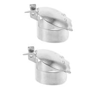 TOVINANNA Extintor Automático para Velas Metálico 2 Piezas Apagavelas de Mecha Forma de Cerdito Plata Accesorio Seguro Hogar Adecuado para Velas Aromáticas y Decorativas