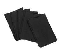TOVINANNA Funda Protectora de Peines Cortos de Pu Negro Textura Cruzada, 5 Unidades, Bolsa Blanda para Peine de Viaje, Estuche Compacto y Portátil para Cuidado del Cabello