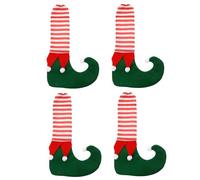 TOVINANNA Fundas Navideñas para Patas de Sillas y Escritorios 4 Piezas de Colores Surtidos Decoraciones Creativas para Protección Hogares Oficinas y Escuelas