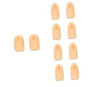TOVINANNA Fundas para Dedos de Silicona para Manicura, 10 Piezas Tamaño Natural, Color Carne, Reutilizables, para Prácticas y Arte de Uñas en Salones y Hogar