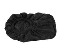 TOVINANNA Gorro de Dormir Largo Reutilizable y Cómodo para Mujer de Satén Negro con Borde Elástico para Cuidado del Cabello