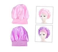 TOVINANNA Gorros Elásticos para Dormir de Lado Ancho 2 Piezas Morado y Rosa para Mujeres y Niñas Anticaída Talla Grande Diadema Cómoda para Cuidado Capilar Nocturno
