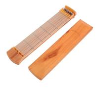 TOVINANNA Guitarra de Bolsillo 6 Trastes Color Veta de Madera Mini Portátil para Principiantes Entrenador de Guitarra Práctica y Accesorios para Aprendizaje Viajes