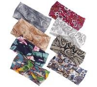 TOVINANNA Headband Women de Tela Flexible para Fitness y Uso Casual, Diademas Deportivas que Absorben el Sudor y Son Fáciles de Almacenar, Paquete de 8 Unidades