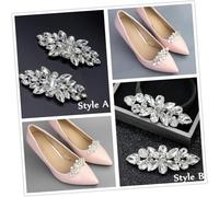 TOVINANNA Hebilla De Diamantes De Imitación Clips De Zapatos Bling Accesorios Para Zapatos De Novia Adornos De Zapatos Joya Zapato Nupcial Accesorios Nupciales Clip De Zapatos Novias Plata