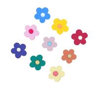 TOVINANNA Hebillas Para Cordones Forma De Flor, 9 Piezas Multicolor, Accesorios De Plástico Para Zapatos Diy, Decoración Casual Para Cordones De Zapatillas, Sujetan Firmemente y Evitan Pérdida