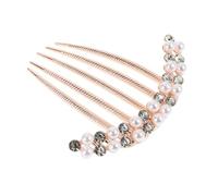 TOVINANNA horquilla de perlas de diamantes de imitación peine lateral para cabello pasador de pelo japonés palo de pelo japonés Tadera de mujeres horquilla de estilo chino resina blanco