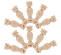 TOVINANNA Husillos de Madera Maciza sin Terminar 18 Piezas 6 X 1,8 Cm, Balaustres Decorativos Estilo Columna Romana para Barandillas Interiores, Pilares para Muebles y Manualidades