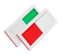 TOVINANNA Indicadores Deslizantes para Puertas de Oficina y Baño, 2 Unidades, 10 X 4 CM, Color Plateado, Señal para Mostrar Estado Ocupado o Libre