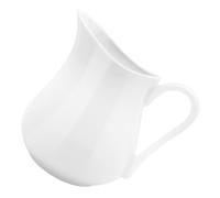 TOVINANNA Jarra de Cerámica para Leche de 450ml Diseño de Mano, Multipropósito Adecuado para Hogar y Cafetería, Espumador Manual para Café y Leche