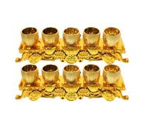 TOVINANNA Juego de 2 Minicálices Dorados de Plástico para Altar en Rituales, Fáciles de Limpiar Diseño Elegante que Realza el Ambiente Solemne