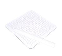 TOVINANNA Juego de 2 Piezas para Modelado de Arcilla Placa de Presión Acrílica Transparente y Rodillo, Herramienta Manual para Cerámica, Banco de Trabajo Compacto para Artesanía y Bricolaje