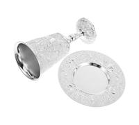 TOVINANNA Juego de Copa de Shabat Judaica de Metal Cáliz Sagrado para Festividades Judías Copa de Vino del Festival Opción Delicada para Pascua y Bendición del Shabat 1 Unidad