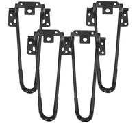 TOVINANNA Juego de Patas Plegables para Mesa de Cocina y Escritorio, Patas de Metal Resistentes de 20 Cm de Altura y 7 Mm de Diámetro, Incluye 4 Tornillos, Soporte para Muebles y Proyectos