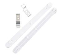 TOVINANNA Juego de Rieles Laterales para Puertas Abatibles Ocultas de Gabinete, Pista de Plástico y Hierro Blanca, Correderas Estables para Armarios y Estanterías, Guía para Puertas