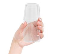 TOVINANNA Juego de Tetera y Taza Decantador de Vidrio para Desayuno 360ml, Conjunto de Vidrio Práctico para Almacenar Jugo, Leche y Té, Boca de Copa sin Gotas, Adecuado para Banquetes