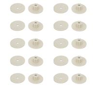 TOVINANNA Kit de 10 Herrajes M6 para Jaulas de Pájaros Tuercas y Arandelas de Color Claro, Accesorios Antirrayas para Perchas de Periquitos, Cacatúas y Pinzones, Montaje Seguro y