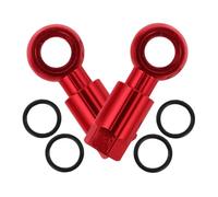 TOVINANNA Kit de 2 Conectores Rápidos Hidráulicos para Bicicleta Aleación de Aluminio, Instalación Rápida y Compatibilidad Amplia en Mangueras de Freno Rojo