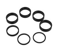 TOVINANNA Kit de 7 Espaciadores de Potencia para Manillar de Bicicleta de Montaña de Aleación de Aluminio, Diseño Apilable y Arandelas para Horquilla de 28,6mm, Ideales para Ciclismo Urbano