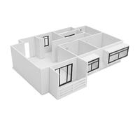 TOVINANNA Kit de Maqueta Arquitectónica 1:25 para Hacer Casa en Miniatura DIY, Fácil de Montar Láminas de PVC y Acrílico, Adecuado para Procesos Creativos y Diseño Arquitectónico