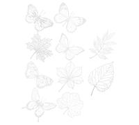 TOVINANNA Kit de Materiales para Cianotipo DIY 10 Piezas, Papel para Pintura Cianotipia Tradicional, Plantillas de Impresión para Manualidades y Bricolaje en Casa, Herramienta Creativa