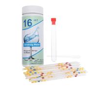 TOVINANNA Kit de Prueba de Calidad del Agua Potable de 50 Tiras Multifuncionales Gotero y Tubo de Ensayo, Tiras Reactivas para Análisis de Ph, Cloro y Dureza, Uso Doméstico y Análisis