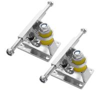 TOVINANNA Kit de Reparación de Ejes de Patineta de Aleación de Aluminio Plata, Soporte Resistente para Camión de Patineta Tradicional, Material Reutilizable para Desplazamiento Suave