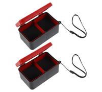 TOVINANNA Kit de Señuelos de Pesca Caja de Aparejos en Plástico Resistente, Caja de Cebo Portátil Compartimentos para Lombrices, 2 Unidades para Pesca en Agua Dulce