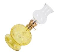 TOVINANNA Lámpara de Aceite de Vidrio Vintage Ajustable Farol Rústico Prueba de Viento para Iluminación de Emergencia y Uso Devocional Interiores Linterna Queroseno Decorativa para Altar y