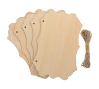 TOVINANNA Letrero de Madera en Blanco para Colgar, Placa de Madera Beige, Grande 23x15x0,3cm, Cuerda de Lino, Diy, Decoración del Hogar y Letreros de Tienda