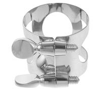 TOVINANNA Ligadura Diseño Práctico Saxofón Alto para Color Plata de Metal Bordes Lisos y Redondeados y Única para Partes de Instrumentos de Viento