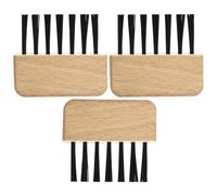 TOVINANNA Limpiador de Peines y Cepillos de Pelo 3 Piezas Tamaño Pequeño de Madera de Haya para Uso Personal y Limpieza Diaria