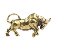 TOVINANNA Llavero Colgante de Toro de Latón para Fabricación de Pulseras Diy, Amuletos Auspiciosos de Buey, Ligero Estilo Moderno para Viajar y Trabajar